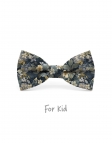 IWABE - NOEUD PAPILLON ENFANT ou ADO - BLEU MARINE, BEIGE & LILA