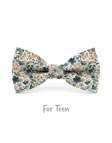 OSORE - NOEUD PAPILLON ENFANT ou ADO - VERT PETROLE & BEIGE MIEL