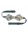 OSORE - FLORAL BOW TIE - DIAMOND - PETROL GREEN & HONEY BEIGE
