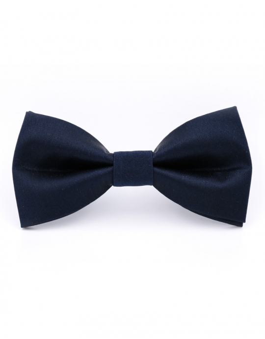 Navy Silk Bow Tie