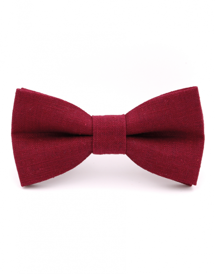 Bourgogne LINEN BOW TIE