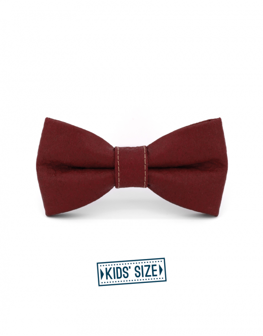 STONE RED KID PINATEX BOW TIE
