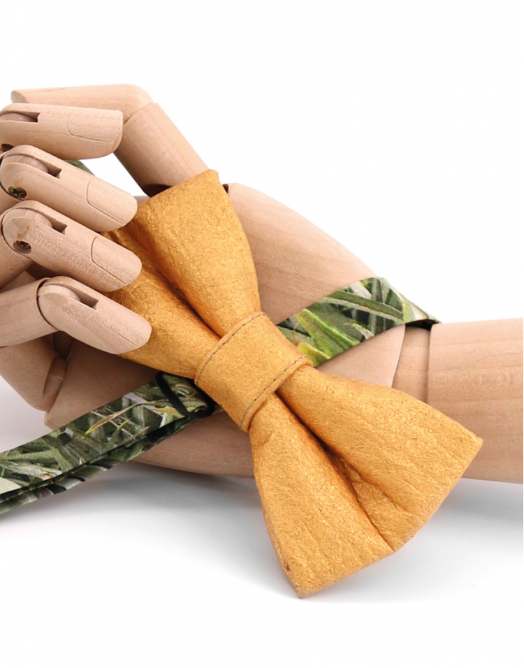 MINERAL YELLOW PINATEX BOW TIE