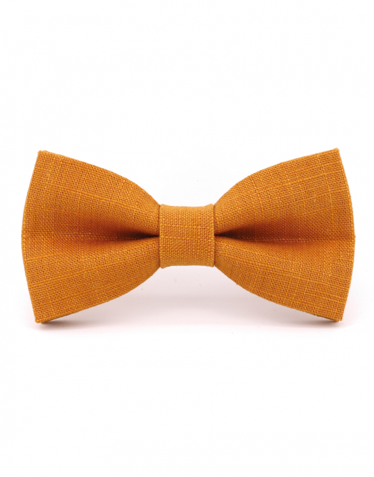 MOUTARDE LINEN BOW TIE