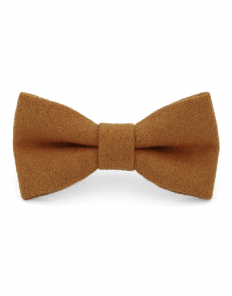 TOASTED ALMOND - WOOL BOW TIE
