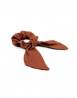 RUSTIC - SCRUNCHIE MET SJAAL - RUST TERRACOTTA - LINNEN