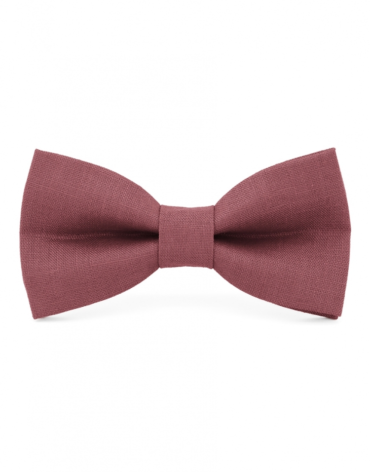 BLOSSOM - 100% LINEN - BOW TIE - ROSEWOOD