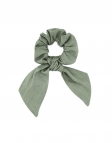 MEADOW - SCRUNCHIE MET SJAAL - amandelgroene - LINNEN