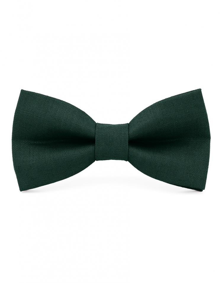 PASTURE - 100% LINEN - BOW TIE - FOUGERE GREEN