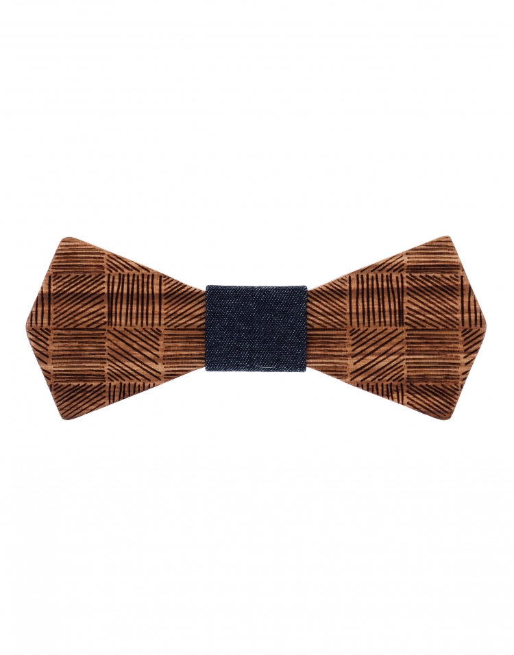 CUBA ZEBRA - WOODEN BOW TIE